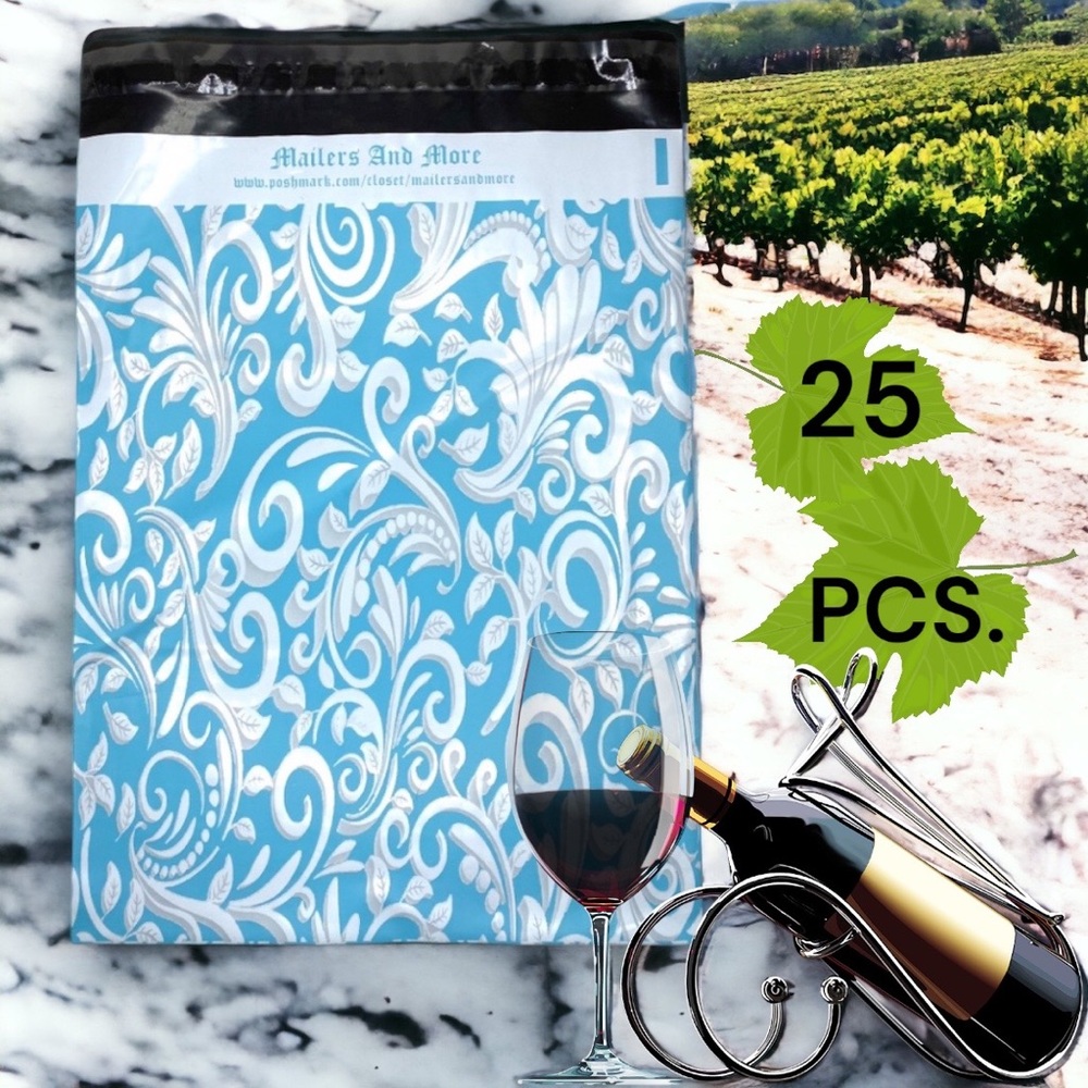 25 10X13 Poly Mailers White Swirl PRICE IS FIRM - Picture 4 of 10